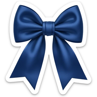 Navy blue bow sticker