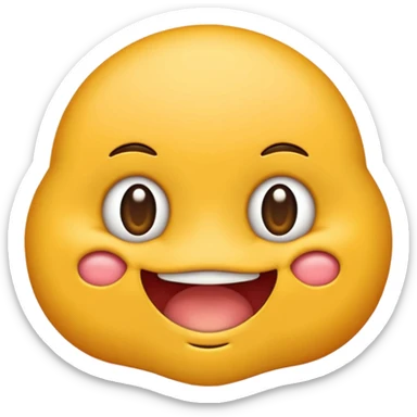 Emoji Sigma con mewing,una mandíbula muy marcada y con una ceja levantada y la otra abajo sticker