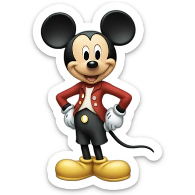Mickey Mouse hands on hips sticker