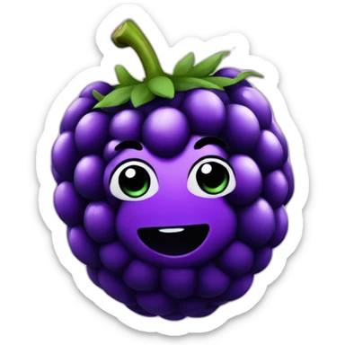 Purple BlackBerry in space sticker