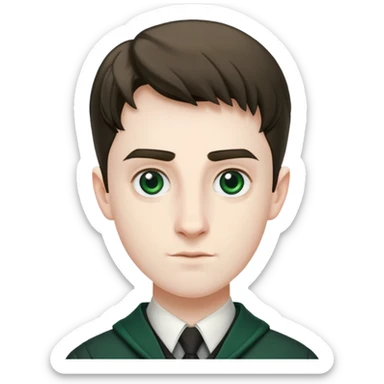 Theodore Nott in harry potter, wear hogwarts slytherin uniform sticker