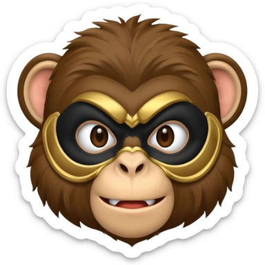 super monkey face zorro sticker
