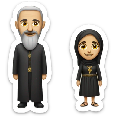 polish man and coptic woman  sticker