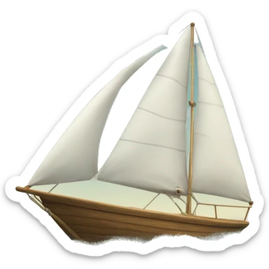 Sailing boat in the ocean sticker