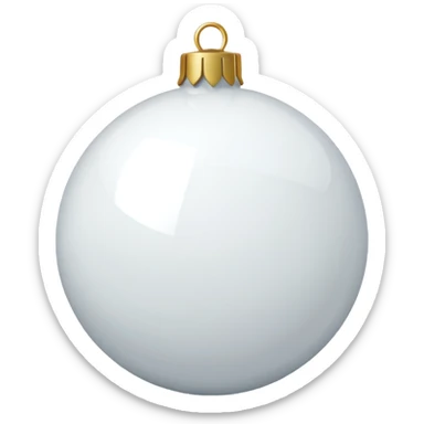 white christmas ornament  sticker