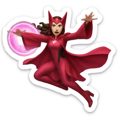 Scarlet witch flying sticker