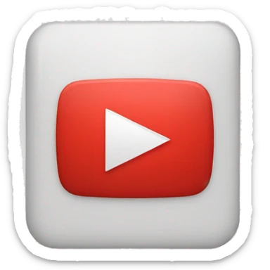 red youtube icon play button sticker