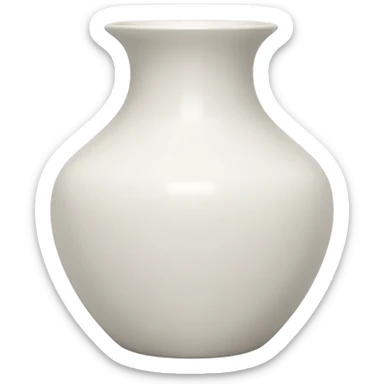vaso branco sem flores sticker