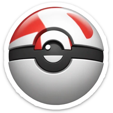 Pokeball with a hole sticker