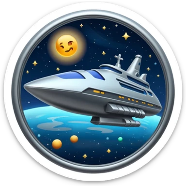 ship in space sticker