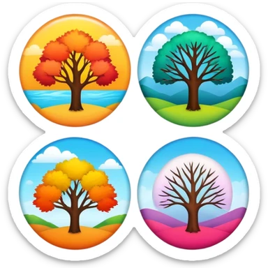 Four seasons in one circle for 'What Makes You Beautiful' by One Direction sticker