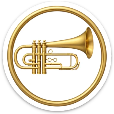 Trombone Inside a circle sticker
