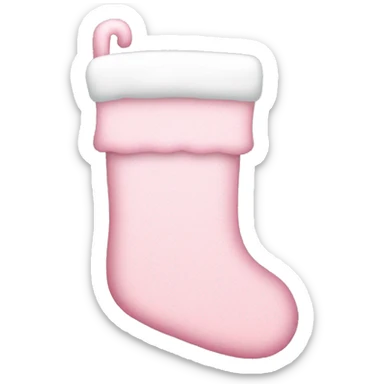  light pink Christmas stocking sticker