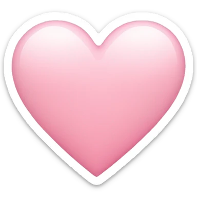 Light pink heart sticker