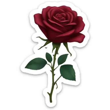 Dark red rose sticker