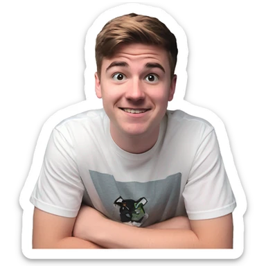 mrbeast in real life sticker