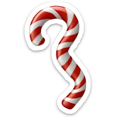 Christmas candy cane sticker