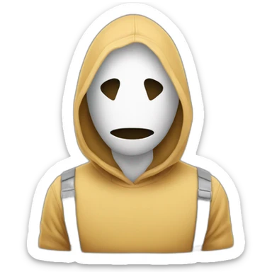 Triste derrière un masque sticker