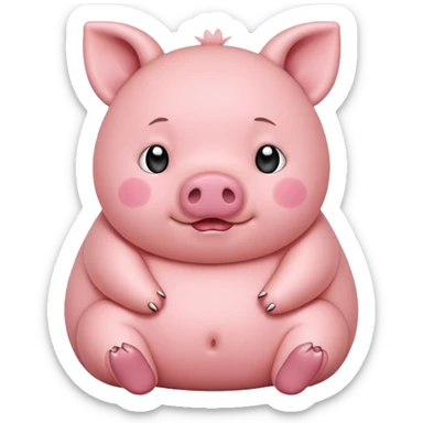 Pink piggy sticker