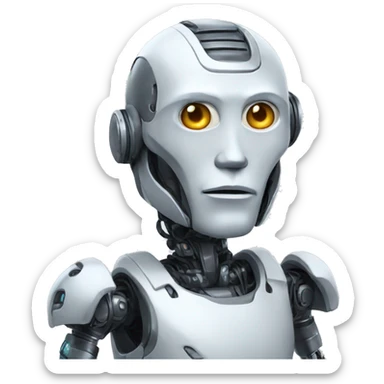 Robot cyborg person sticker