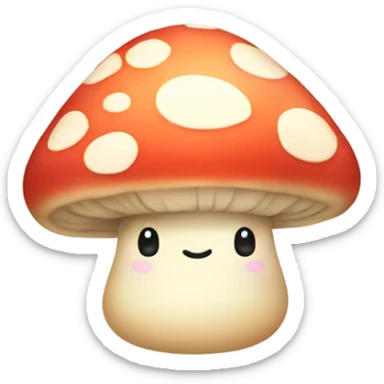 kawaii mushroom sticker