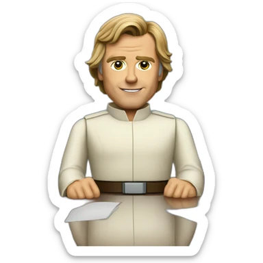 luke skywalker president sticker