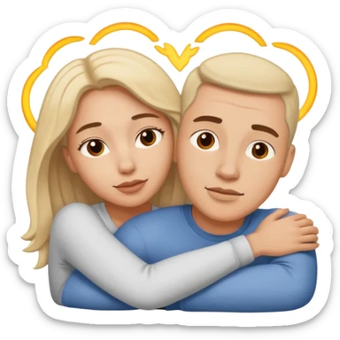 Naked man and woman laying together sticker