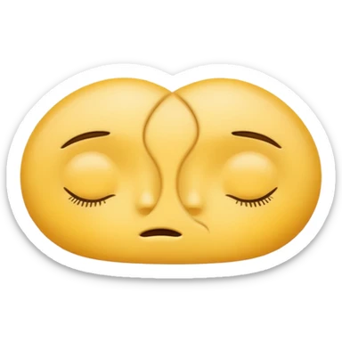 standard eye emoji with both eyes closed, as if sleeping sticker