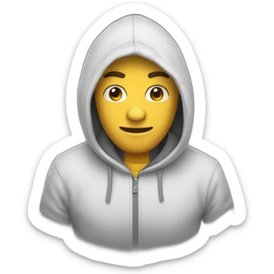 Homme capuche sticker