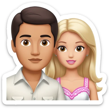 Mexican ken and white barbie sticker