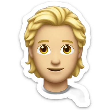 Homme blond aux cheveux longs sticker