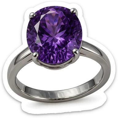 purple gemstone ring sticker
