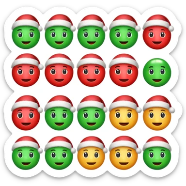 chirstmans chat emoji with exact rounded chat shape with winter seshteic sticker