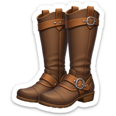 medievil boots, simple fantasy adveture boots, female, no laces sticker