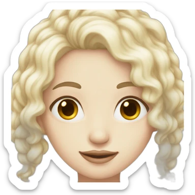 pale skin beatifull woman sticker