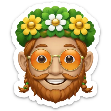 hippy leprechaun  sticker