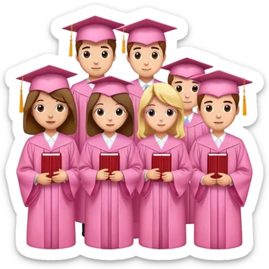 relacionado con la educacion en color rosa sticker