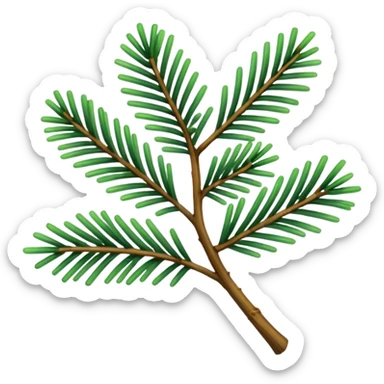 pine branch sticker