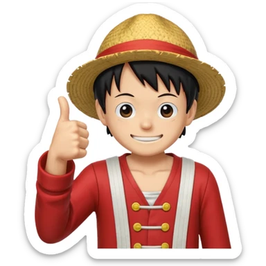 luffy giving a thumbs up in joyboy style sticker