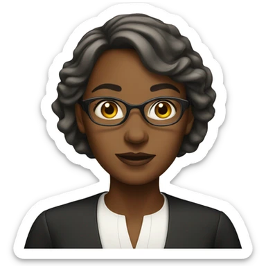 educated white woman sticker