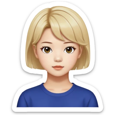 Jeongyeon from K-pop group Twice with short hair sticker