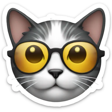Cat with sunglasses sticker