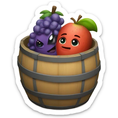 Hugs fruit barrel sticker