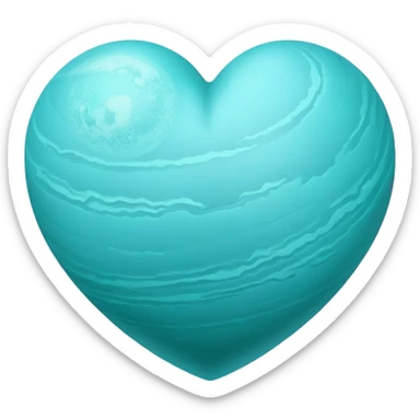 heart shape uranus space planet sticker