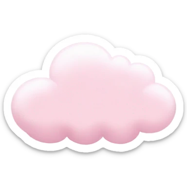 soft pastel pink cloud sticker