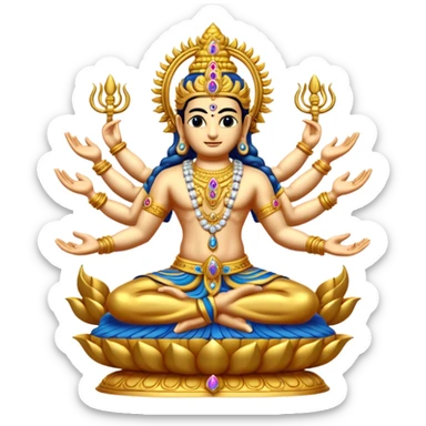 combined form of Bhagwan Vishnu 10 avatars. sticker