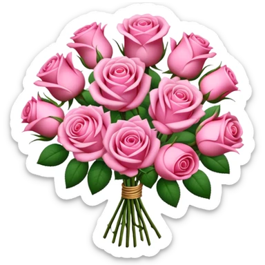 pink roses sticker