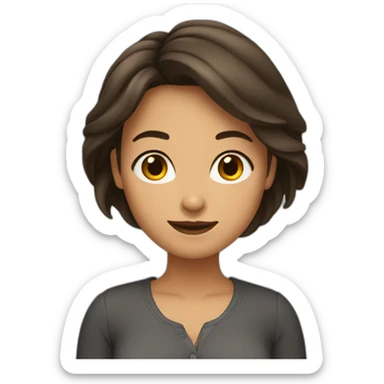 femme-brune-carre sticker