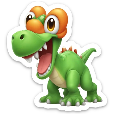 Yoshi from super Mario Brothers ￼ sticker