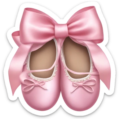 Ballet shoes coquette bows sticker